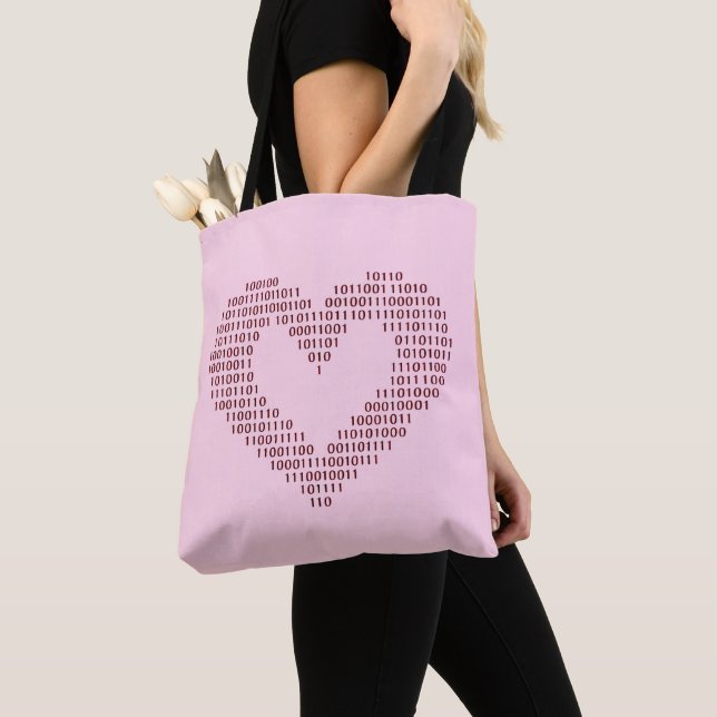 Binary Code Heart Tasche (Von Nahem)