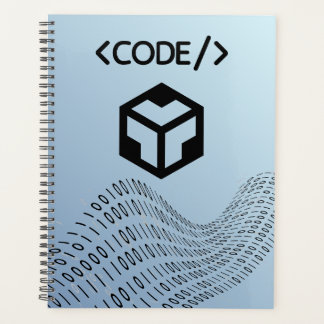 Binary code Spiral Planner– Modern Design
