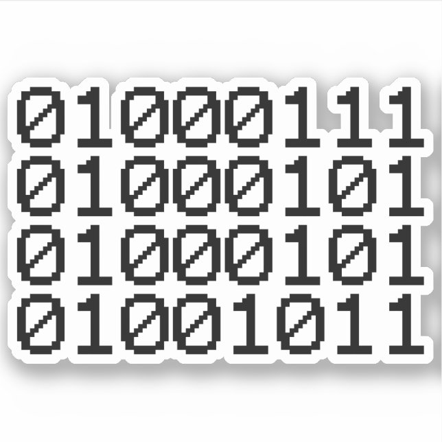 BINARY GEEK AUFKLEBER (Vorderseite)
