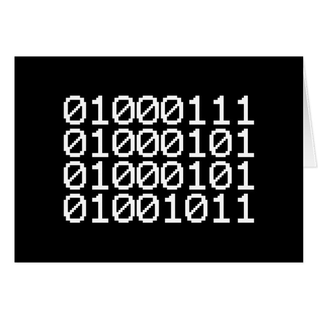 BINARY GEEK CARD (Vorderseite (Horizontal))