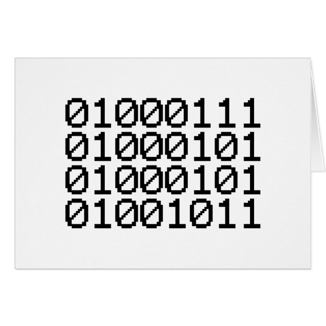 BINARY GEEK CARD (Vorderseite (Horizontal))
