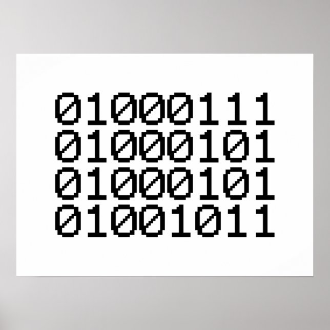 BINARY GEEK POSTER (Vorne)