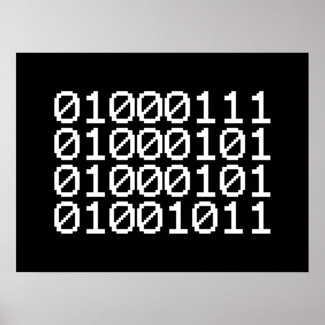 BINARY GEEK POSTER (Vorne)