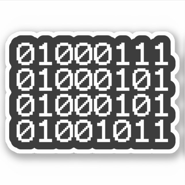 BINARY GEEK STICKER (Vorderseite)