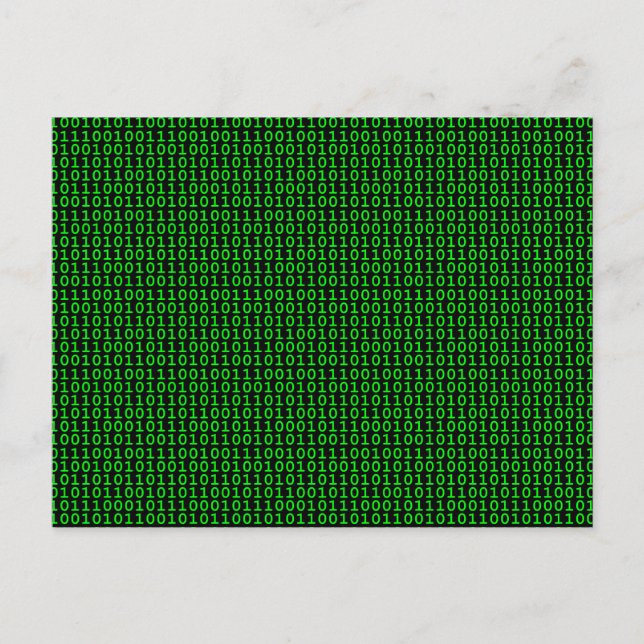 Binary Green Postkarte (Vorderseite)