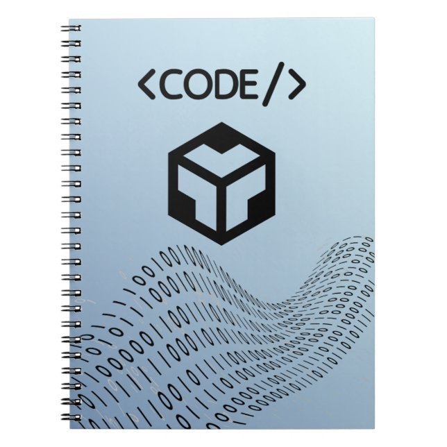 Binary Logic Spiral Notebook – Modern Design Notizblock (Vorderseite)