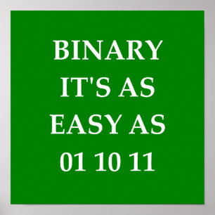 binary math poster