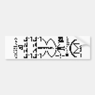 Binary Message 1974 Autoaufkleber