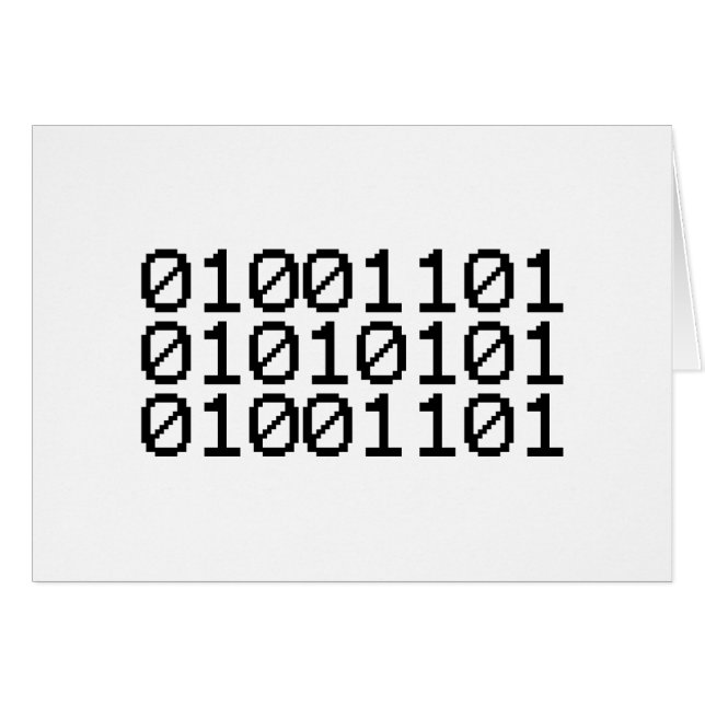 BINARY MUM GREETCARD (Vorderseite (Horizontal))