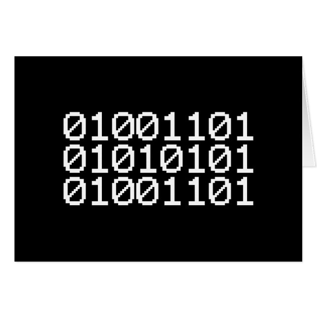 BINARY MUM GREETCARD (Vorderseite (Horizontal))