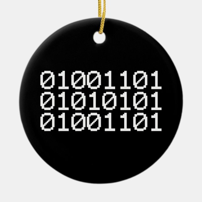 BINARY MUM KERAMIK ORNAMENT (Vorne)