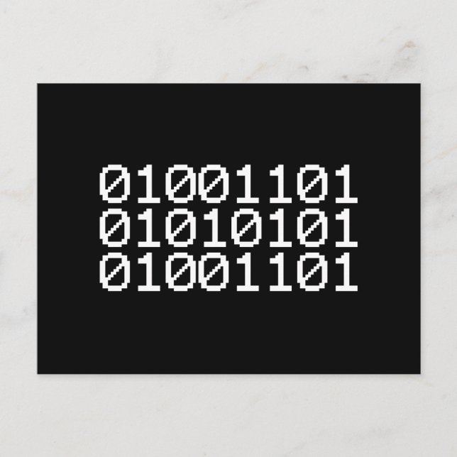 BINARY MUM POSTKARTE (Vorderseite)