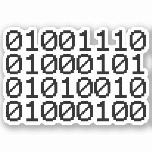 BINARY NERD AUFKLEBER (Vorderseite)