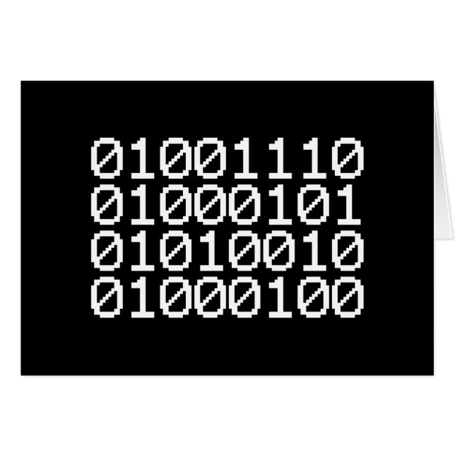 BINARY NERD CARD (Vorderseite (Horizontal))