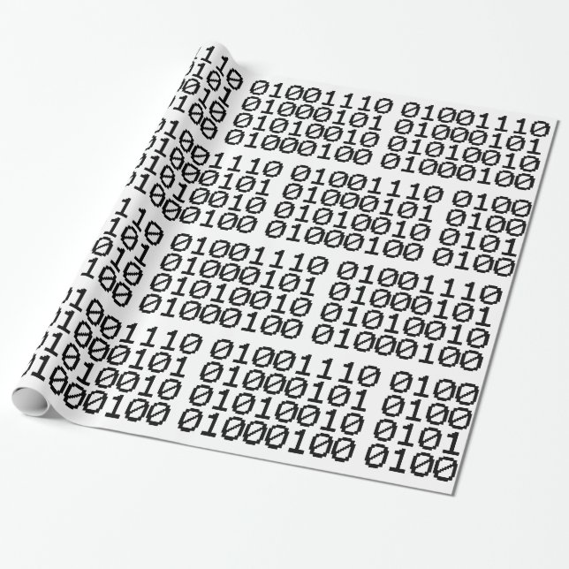 BINARY NERD GESCHENKPAPIER (Ungerollt)