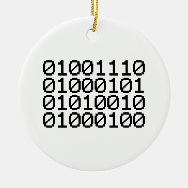 BINARY NERD KERAMIK ORNAMENT (Vorne)