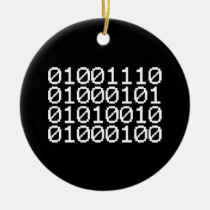 BINARY NERD KERAMIK ORNAMENT