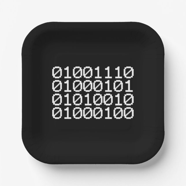 BINARY NERD PAPPTELLER (Vorderseite)