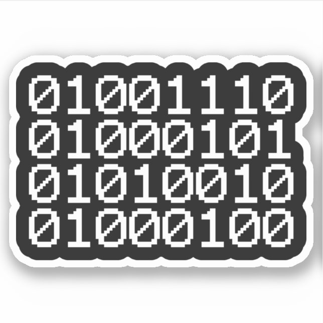 BINARY NERD STICKER (Vorderseite)
