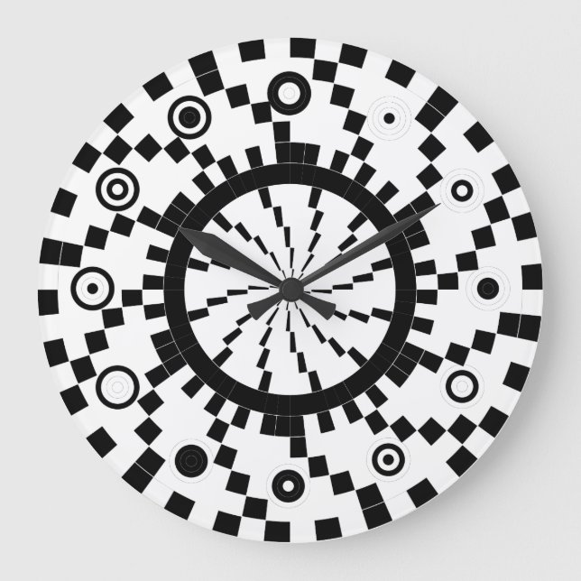 Binary Sphere-Spiral Wave Clock von Kenneth Yoncic Große Wanduhr (Vorderseite)
