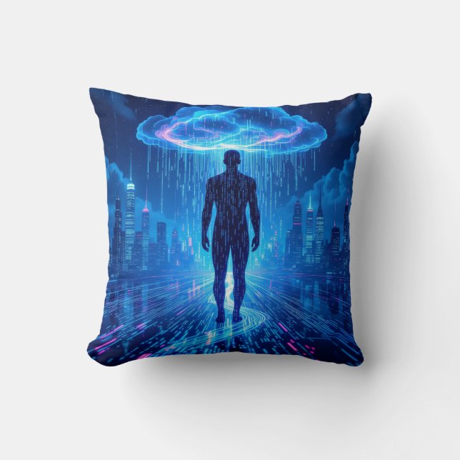 Binary Storm Digital Adventure Pillows Kissen (Vorderseite)