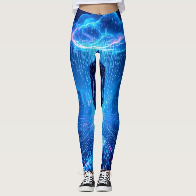 Binary Storm World of Digital Leggings Tights (Vorderseite)