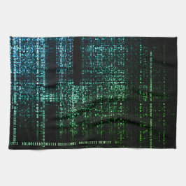 Binary Symphony Kitchen Towel - Art Meetings Tech Geschirrtuch