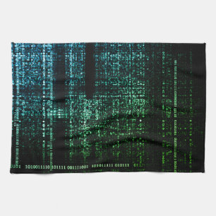 Binary Symphony Kitchen Towel - Art Meetings Tech Geschirrtuch