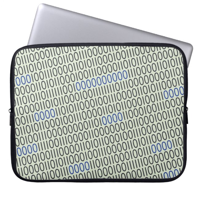 Binärzahlen grau laptopschutzhülle (Vorderseite)
