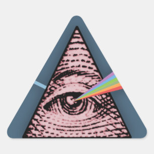 Bindehautentzündung Illuminatis Dreieckiger Aufkleber