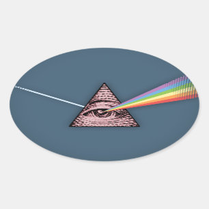 Bindehautentzündung Illuminatis Ovaler Aufkleber