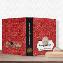 Binder für die benutzerdefinierte Schule in Rot un