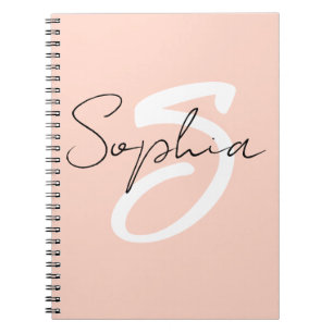 Binder für die monogramm-Kalligraphie mit rosa Not Notizblock