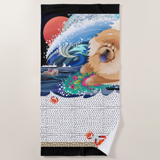 BINDI CHOWABUNGA - Chow lg serviette de plage (Devant)