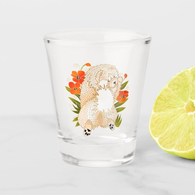 BINDI MINGSIE Creme Chow Showglas Schnapsglas (Vorderseite)