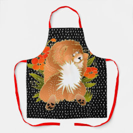 BINDI MINGSIE Red Chow All-over Print Schürze