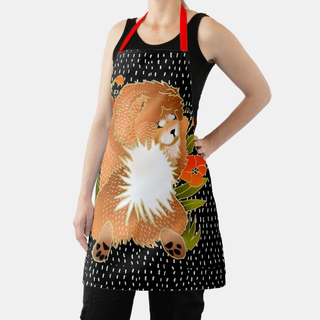 BINDI MINGSIE Red Chow All-over Print Schürze (InSitu)