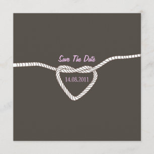 Bindung des Knotens, der Save the Date - Rosa