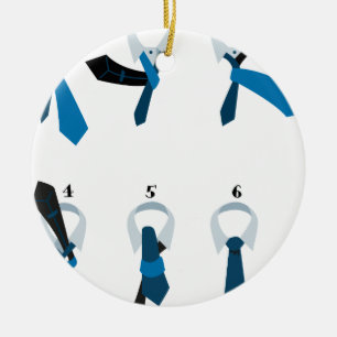 Bindung einer Krawatte Keramikornament