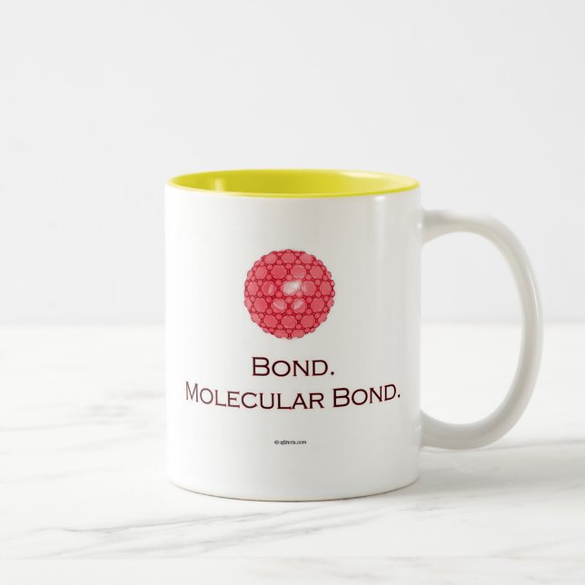 Bindung. Molekulare Bindung Zweifarbige Tasse (Rechts)