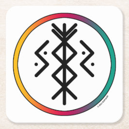 Bindungspapier-Untersetzer für Erfolg und Wohlstan Rechteckiger Pappuntersetzer