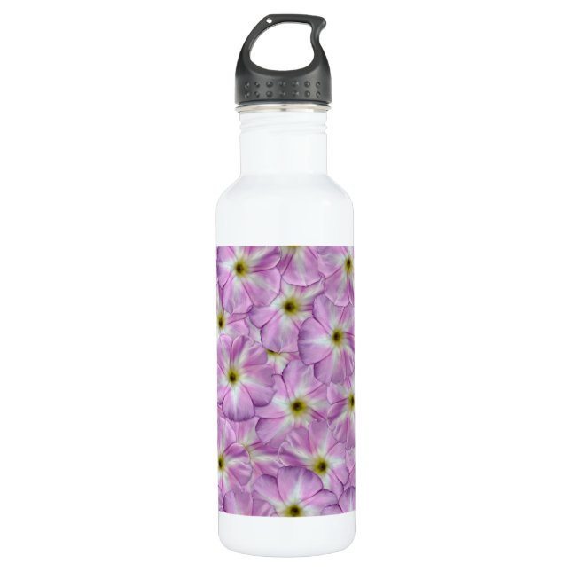 Bindweed Seamless Pattern Edelstahlflasche (Vorderseite)