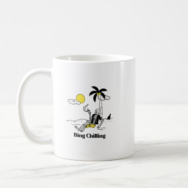 Bing Chilling Skeleton Kaffeetasse (Links)