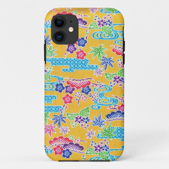 Bingata Gold Case-Mate iPhone Hülle (Rückseite)
