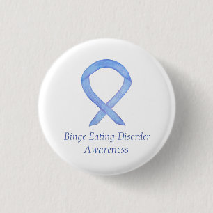 Binge Eating Disease Awareness Ribbon Custom Butto Button