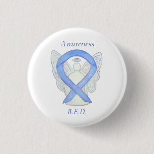 Binge Eating Disorder (BED) Awareness Ribbon Butto Button