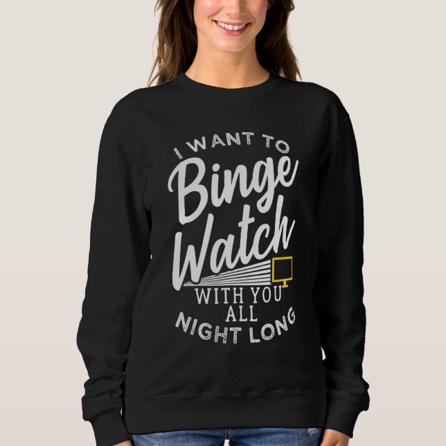 Binge Watching-Design für Paare Sweatshirt (Vorderseite)