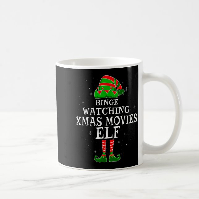 Binge Watching Xmas Movies Elf Matching Family Chr Kaffeetasse (Rechts)