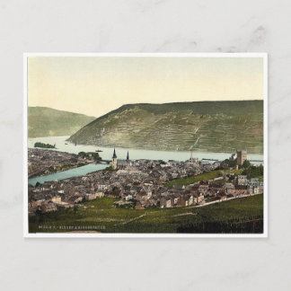 Bingen und die Brücke, der Rhein, Deutschland selt Postkarte