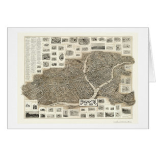 Binghamton, carte panoramique de NY - 1901